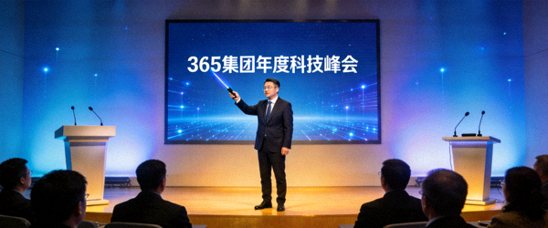 365集团CEO在年度科技峰会上发表主题演讲